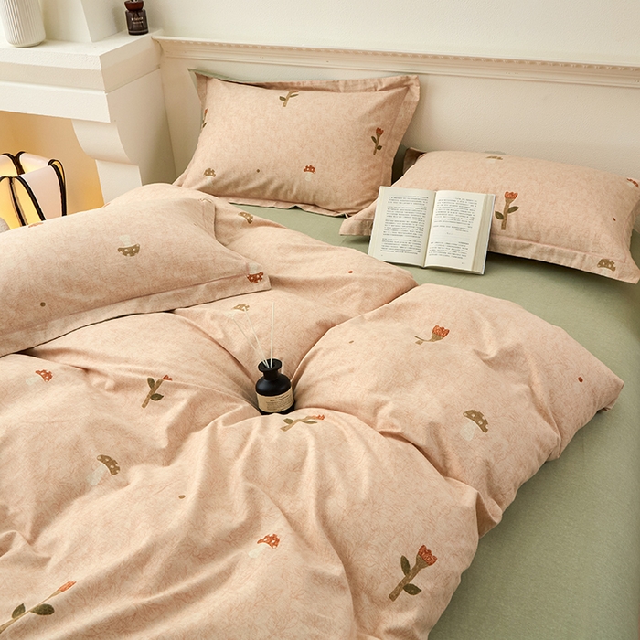 91家纺网 家纺一手货源 找家纺 橙艺家居 2024新款全棉超柔生态磨毛四件套全棉四件套纯棉四件套 伶俐