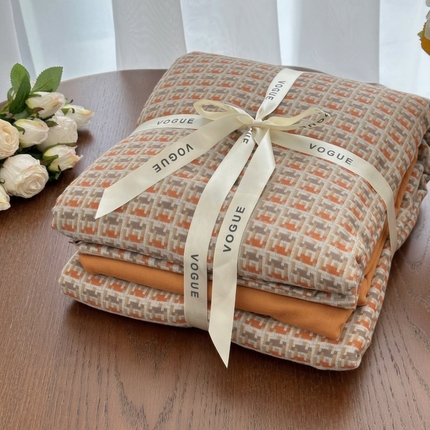 91家纺网 家纺一手货源 找家纺 （总）黛馨 2025新款A类小清新双层纱四件套（实拍）