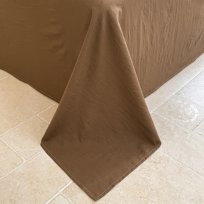 91家纺网 家纺一手货源 找家纺 慕澄家纺 2024新款美拉德风双拼四件套 美拉德-米白+深咖