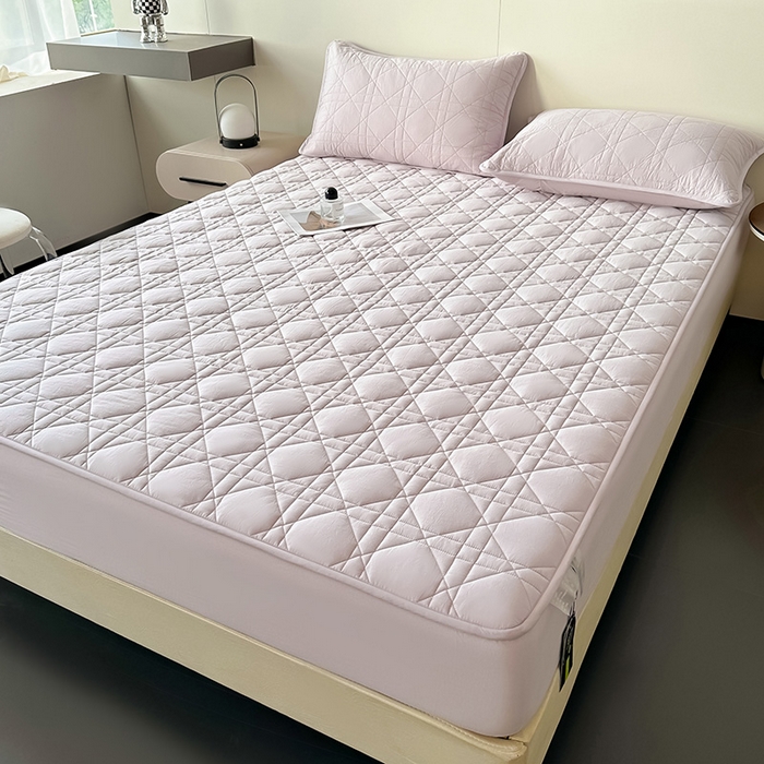 91家纺网 家纺一手货源 找家纺 3C 2024新款A类全棉水洗棉棉花床笠 优雅紫-