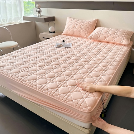 3C 2024新款A类全棉水洗棉棉花床笠 香妃玉-