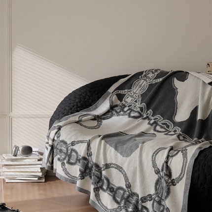 91家纺网 家纺一手货源 找家纺 暖绵绵家纺 2025新款羊毛混纺盖毯-沃格 沃格-灰色