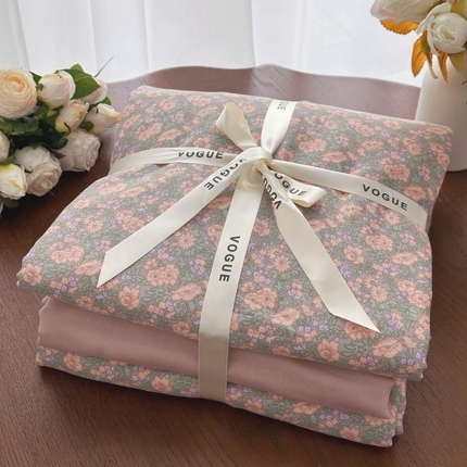 91家纺网 家纺一手货源 找家纺 （总）黛馨 2025新款A类小清新双层纱四件套（实拍）