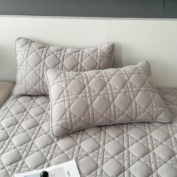 91家纺网 家纺一手货源 找家纺 3C 2024新款A类全棉水洗棉棉花床笠 夜光灰-