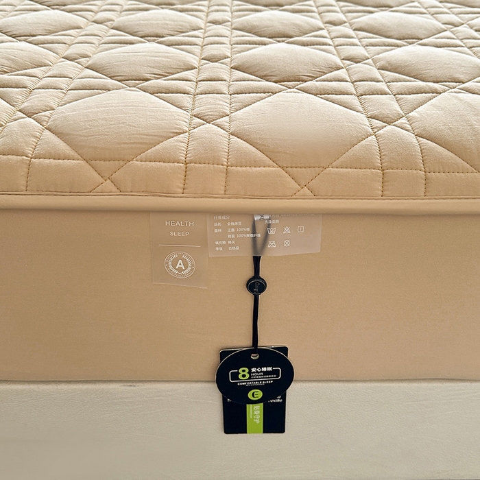 91家纺网 家纺一手货源 找家纺 3C 2024新款A类全棉水洗棉棉花床笠 米驼色-