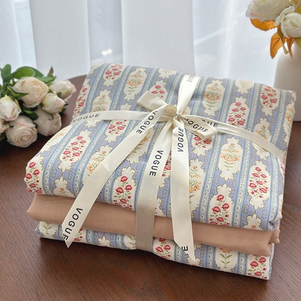 91家纺网 家纺一手货源 找家纺 （总）黛馨 2025新款全棉A类小清新双层纱四件套--系列六