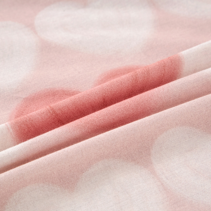 91家纺网 家纺一手货源 找家纺 橙艺家居 2024新款全棉超柔生态磨毛四件套全棉四件套纯棉四件套 心心相印-粉