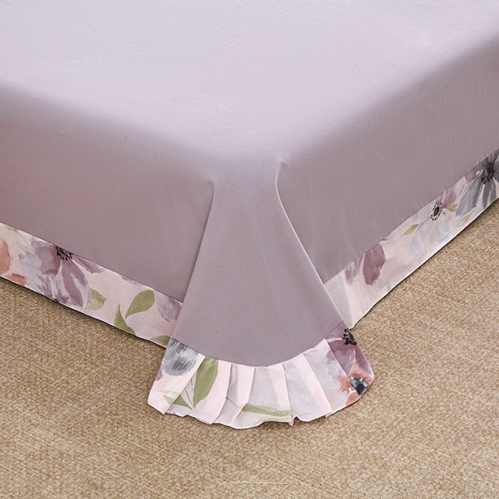 91家纺网 家纺一手货源 找家纺 橙艺家居 2024新款全棉超柔生态磨毛四件套全棉四件套纯棉四件套 叶颜