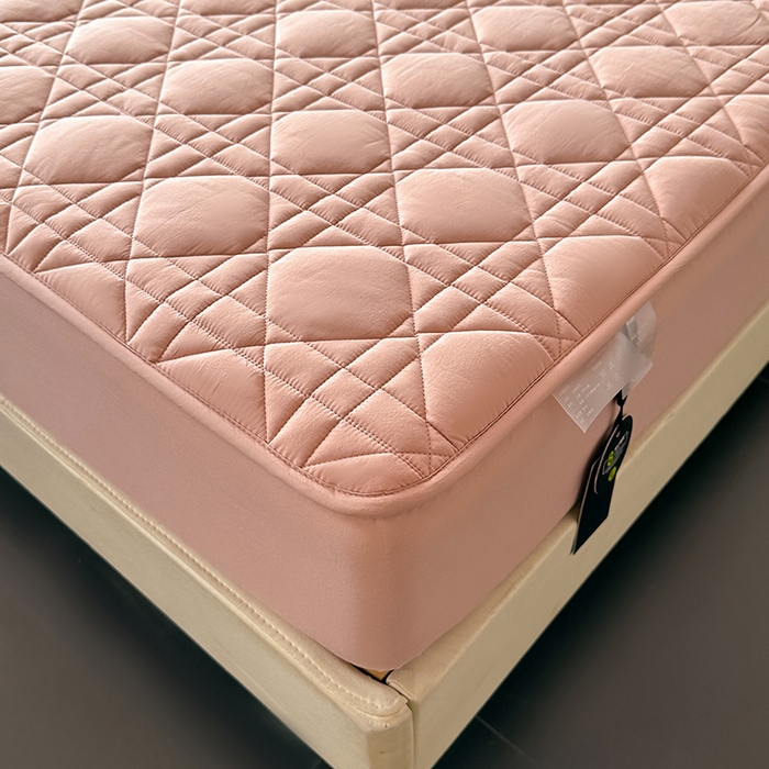 91家纺网 家纺一手货源 找家纺 3C 2024新款A类全棉水洗棉棉花床笠 柔密粉-