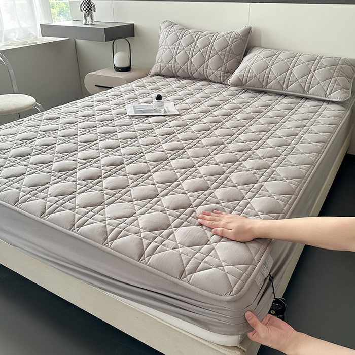 91家纺网 家纺一手货源 找家纺 3C 2024新款A类全棉水洗棉棉花床笠 夜光灰-