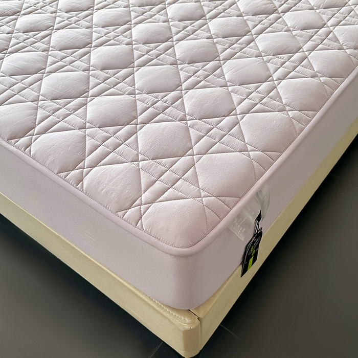 91家纺网 家纺一手货源 找家纺 3C 2024新款A类全棉水洗棉棉花床笠 优雅紫-