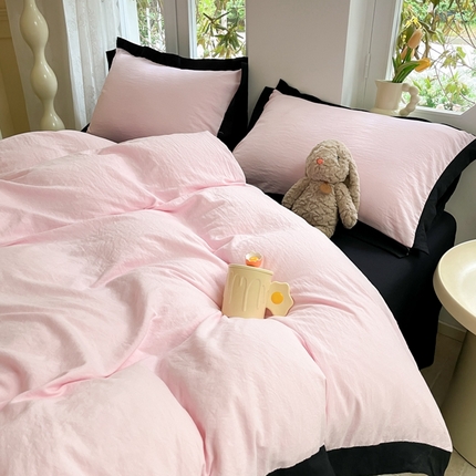 （总）慕澄家纺 2024新款美拉德风双拼四件套