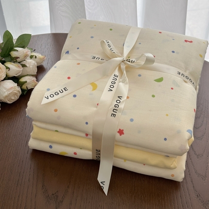 91家纺网 家纺一手货源 找家纺 （总）黛馨 2025新款A类小清新双层纱四件套（实拍）