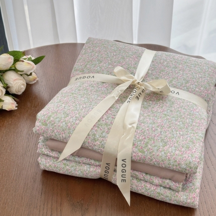 91家纺网 家纺一手货源 找家纺 （总）黛馨 2025新款A类小清新双层纱四件套（实拍）