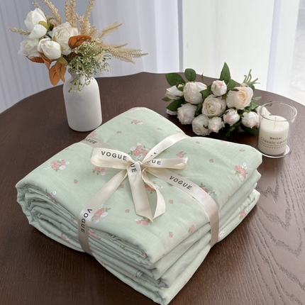 91家纺网 家纺一手货源 找家纺 （总）黛馨 2025新款A类小清新双层纱四件套---系列二