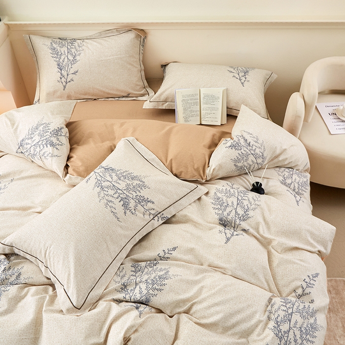 91家纺网 家纺一手货源 找家纺 橙艺家居 2024新款全棉超柔生态磨毛四件套全棉四件套纯棉四件套 柔曼