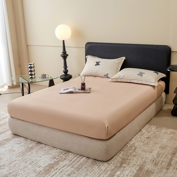 91家纺网 家纺一手货源 找家纺 橙艺家居 2024新款全棉超柔生态磨毛四件套全棉四件套纯棉四件套 喜饰-米