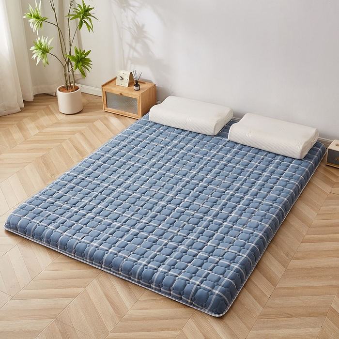 91家纺网 家纺一手货源 找家纺 卡派 2024新款大床乳胶椰棕床垫（无印家居风） 海蓝格