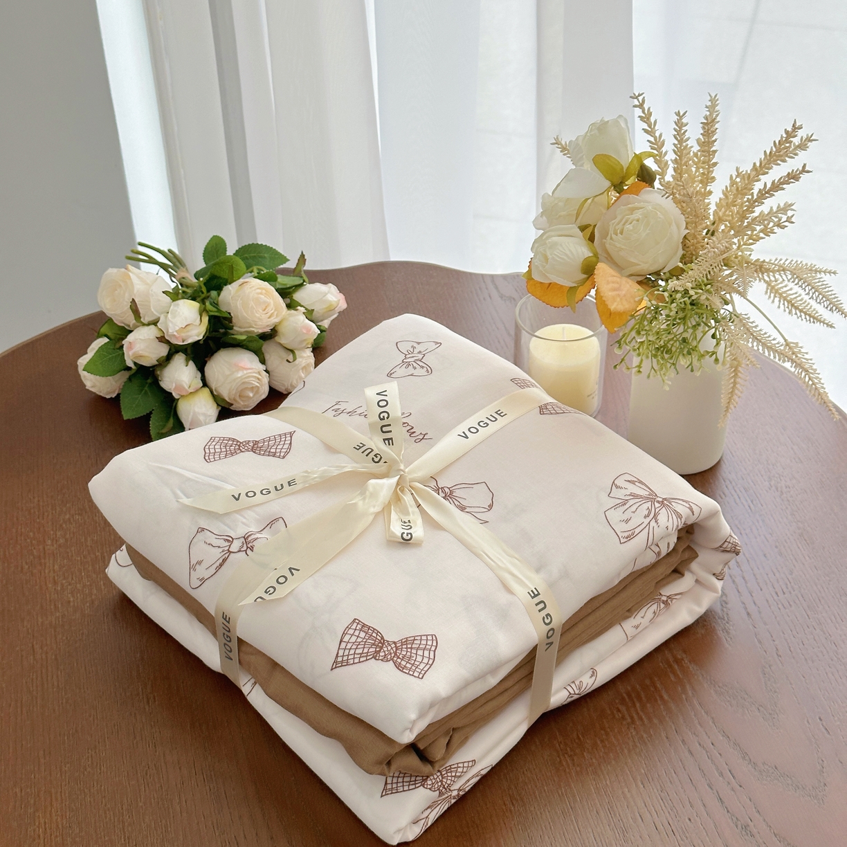 91家纺网 家纺一手货源 找家纺 （总）黛馨 2025新款A类小清新双层纱四件套---系列二