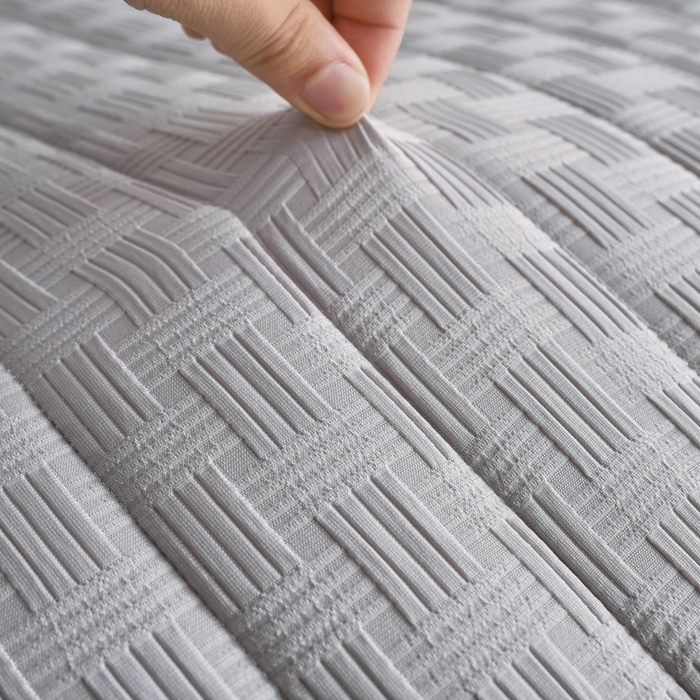 91家纺网 家纺一手货源 找家纺 顺发床垫 2025新款A类华夫格天然乳胶记忆海绵床垫学生款图 华夫格-灰