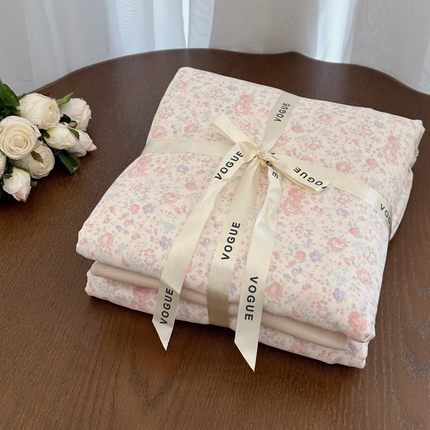 91家纺网 家纺一手货源 找家纺 （总）黛馨 2025新款A类小清新双层纱四件套（实拍）