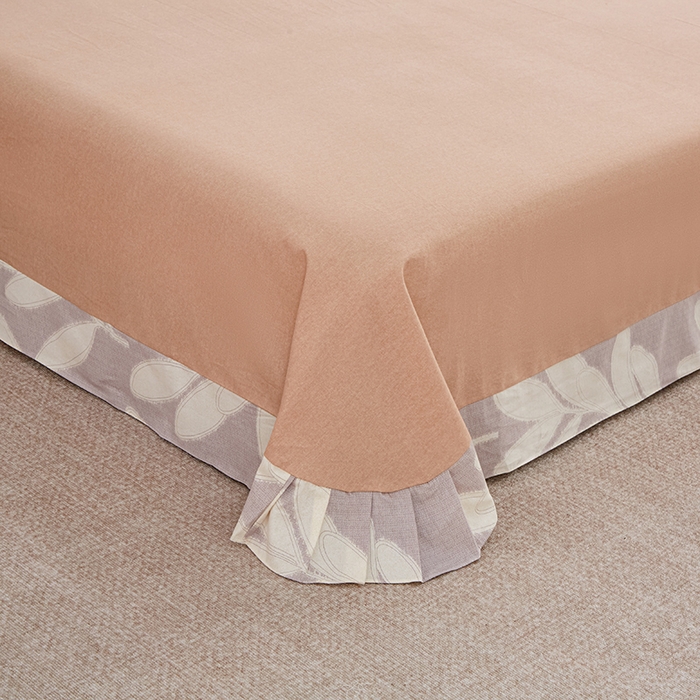 91家纺网 家纺一手货源 找家纺 橙艺家居 2024新款全棉超柔生态磨毛四件套全棉四件套纯棉四件套 亦初-咖