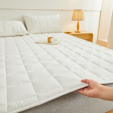 3C 2024新款亲肤全棉加厚双面床护垫 雅白