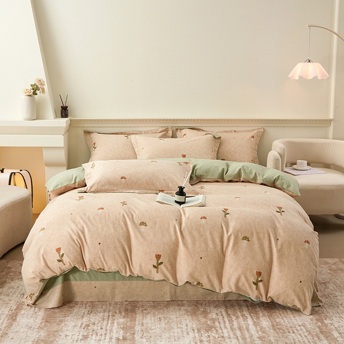 91家纺网 家纺一手货源 找家纺 （总）橙艺家居 2024新款全棉超柔生态磨毛四件套全棉四件套纯棉四件套