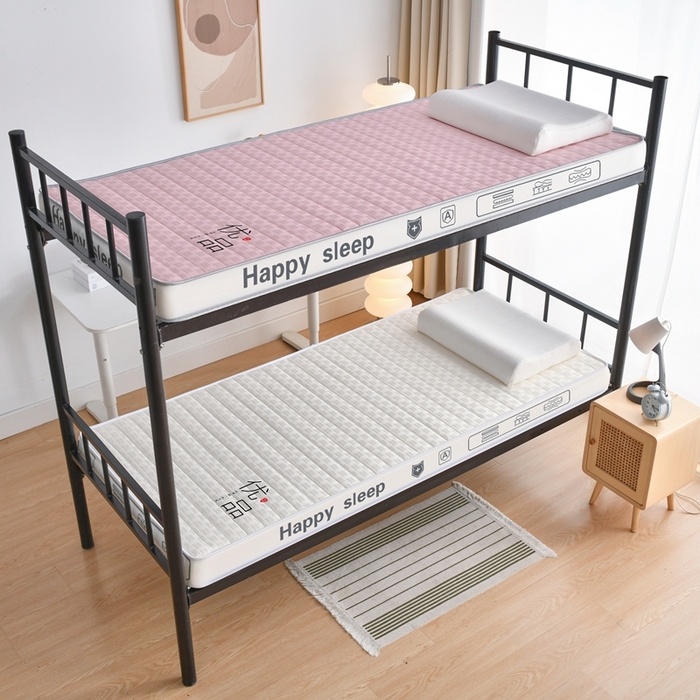 91家纺网 家纺一手货源 找家纺 顺发床垫 2025新款A类华夫格抗压棉床垫学生款图 华夫格-米白