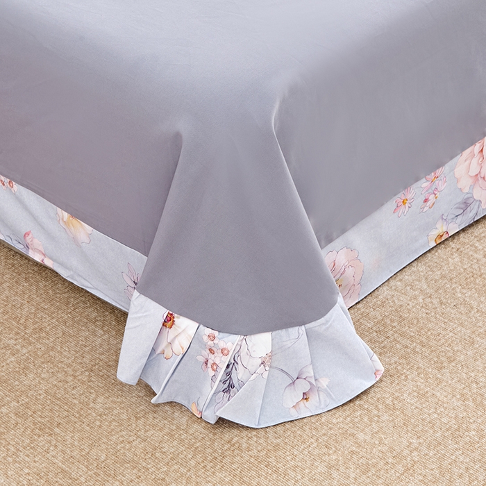 91家纺网 家纺一手货源 找家纺 橙艺家居 2024新款全棉超柔生态磨毛四件套全棉四件套纯棉四件套 回眸一笑-蓝