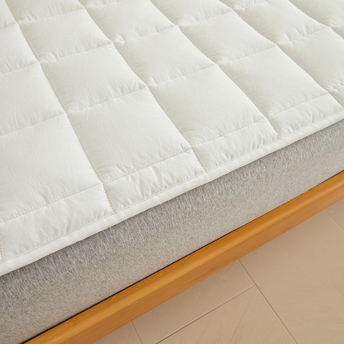 91家纺网 家纺一手货源 找家纺 3C 2024新款亲肤全棉加厚双面床护垫 雅白