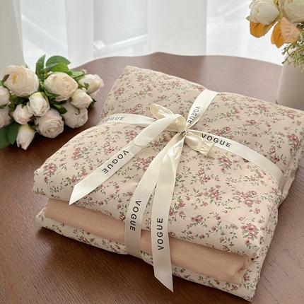 91家纺网 家纺一手货源 找家纺 （总）黛馨 2025新款全棉A类小清新双层纱四件套--系列六