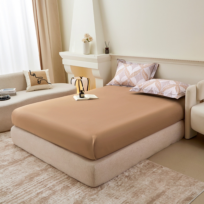 91家纺网 家纺一手货源 找家纺 橙艺家居 2024新款全棉超柔生态磨毛四件套全棉四件套纯棉四件套 扶摇-黄