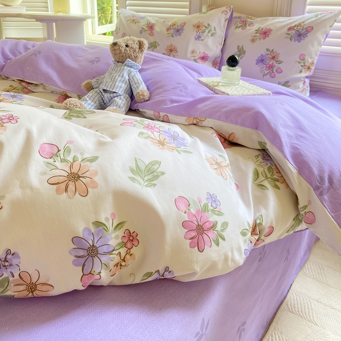 91家纺网 家纺一手货源 找家纺 黑马家居 2025新款全棉喷气13070印花单被套 初晴