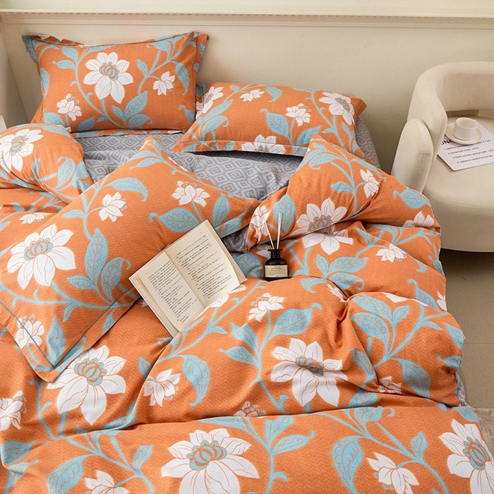 91家纺网 家纺一手货源 找家纺 橙艺家居 2024新款全棉超柔生态磨毛四件套全棉四件套纯棉四件套 克洛尼