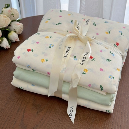 91家纺网 家纺一手货源 找家纺 （总）黛馨 2025新款A类小清新双层纱四件套（实拍）