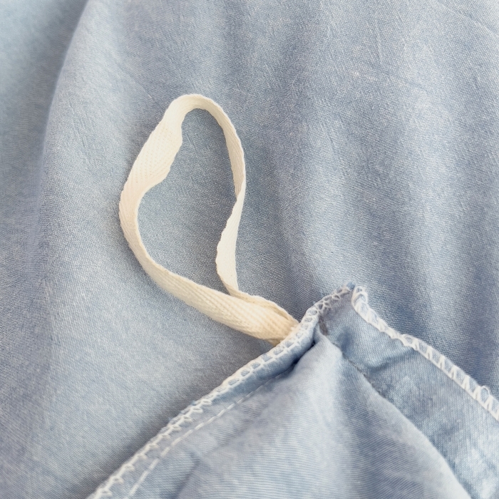 91家纺网 家纺一手货源 找家纺 2024新款无印风水洗棉亲肤简约学生三件套 优雅蓝