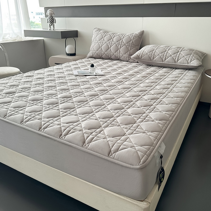 91家纺网 家纺一手货源 找家纺 3C 2024新款A类全棉水洗棉棉花床笠 夜光灰-