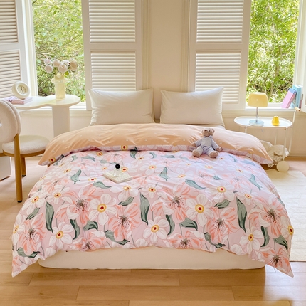 91家纺网 家纺一手货源 找家纺 （总）黑马家居 2025新款全棉喷气13070印花单被套