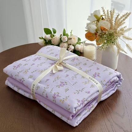 91家纺网 家纺一手货源 找家纺 （总）黛馨 2025新款A类小清新双层纱四件套---系列二