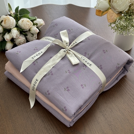 91家纺网 家纺一手货源 找家纺 （总）黛馨 2025新款A类小清新双层纱四件套（实拍）