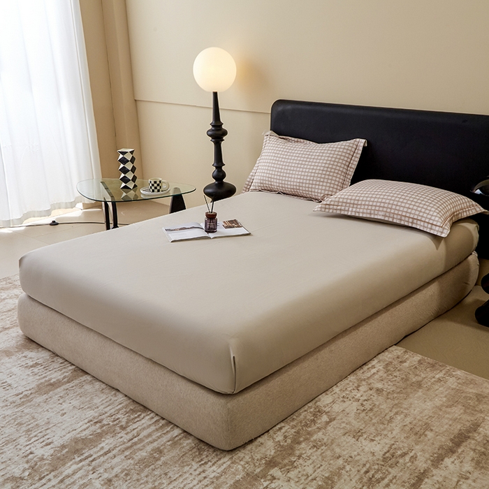 91家纺网 家纺一手货源 找家纺 橙艺家居 2024新款全棉超柔生态磨毛四件套全棉四件套纯棉四件套 华夫-咖