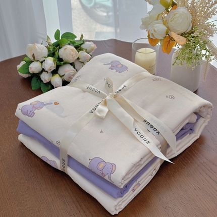 （总）2025新款全棉A类小清新双层纱套件---系列三