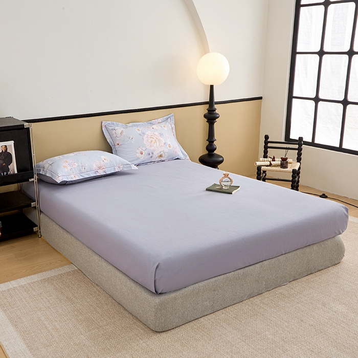 91家纺网 家纺一手货源 找家纺 橙艺家居 2024新款全棉超柔生态磨毛四件套全棉四件套纯棉四件套 回眸一笑-蓝