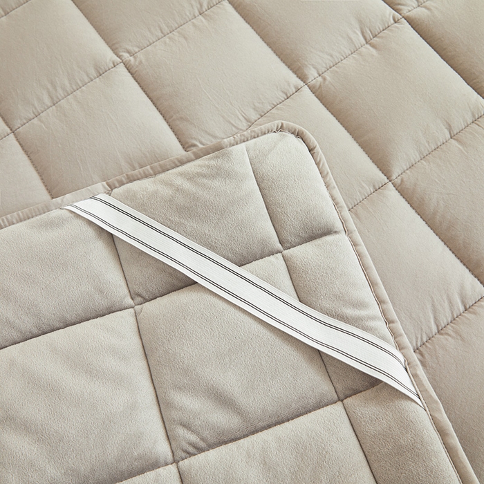 91家纺网 家纺一手货源 找家纺 3C 2024新款亲肤全棉加厚双面床护垫 星灰