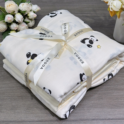 91家纺网 家纺一手货源 找家纺 （总）黛馨 2025新款全棉A类小清新双层纱四件套--系列六