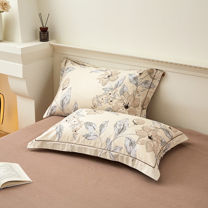 91家纺网 家纺一手货源 找家纺 橙艺家居 2024新款全棉超柔生态磨毛四件套全棉四件套纯棉四件套 山竹月