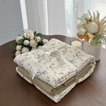 91家纺网 家纺一手货源 找家纺 （总）黛馨 2025新款A类小清新双层纱四件套---系列二