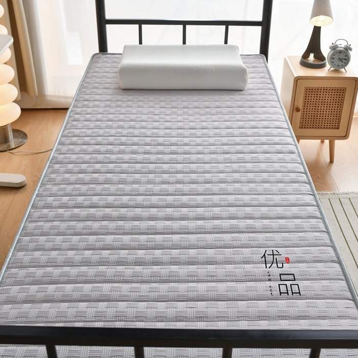 91家纺网 家纺一手货源 找家纺 顺发床垫 2025新款A类华夫格天然乳胶记忆海绵床垫学生款图 华夫格-灰