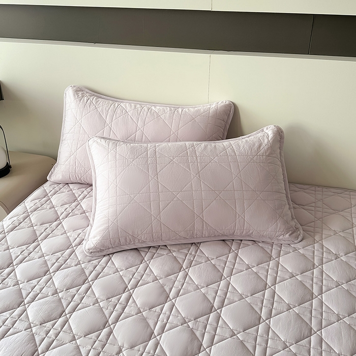 91家纺网 家纺一手货源 找家纺 3C 2024新款A类全棉水洗棉棉花床笠 优雅紫-